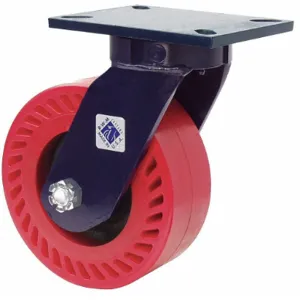 RWM 76-DUR-0830-S 8 Inch Medium-Duty Kingpinless Swivel Plate Caster, 2500 Lbs. Load Rating | CD2KQR 29XW47