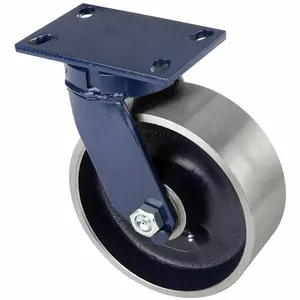 RWM 76-FSR-1030-S Kingpinless Plate Caster, 10 Inch Dia, 12 1/2 Inch Height, Swivel Caster, Steel | CT9PZT 53CH33