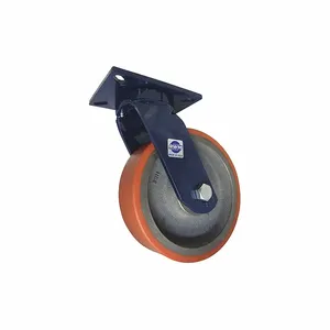 RWM 76-UIB-1030-S-INF Kingpinless Plate Caster, 10 Inch Dia, 12 1/2 Inch Height, Swivel Caster, Firm | CT9PZR 53CH51