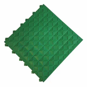 SAFE FLEX A1-GRN Interlocking Antifatigue Mat Tile, Interlocking Antifatigue Mat Tile, 18 Inch x 18 in | CT9QTE 60FE98