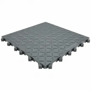 SAFE FLEX A1-GRY Interlocking Antifatigue Mat Tile, Interlocking Antifatigue Mat Tile, 18 Inch x 18 in | CT9QRY 40LP86