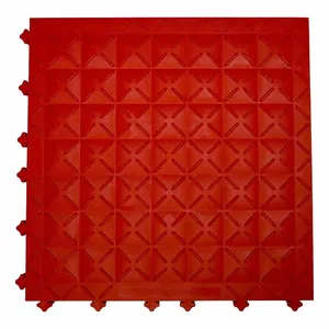 SAFE FLEX A1-R Interlocking Antifatigue Mat Tile, Interlocking Antifatigue Mat Tile, 18 Inch x 18 in, Red | CT9QTC 307Y81