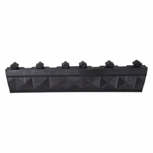 SAFE FLEX AM4-B Ramp Edge, Ramp Edge, 4 Inch X 18 Inch Size, Diamond Grid, Black, Vinyl, Ramp Edge | CT9QUM 55PK56