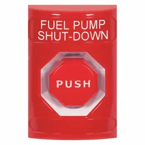 SAFETY TECHNOLOGY INTERNATIONAL SS2005PS-EN Fuel Pump Shutdown Push Button, Momentary Mushroom, Momentary, Red | CT9RKM 52CG35