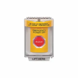 SAFETY TECHNOLOGY INTERNATIONAL SS2249PO-EN Emergency Power Off Push Button | CT9RHV 54JF35