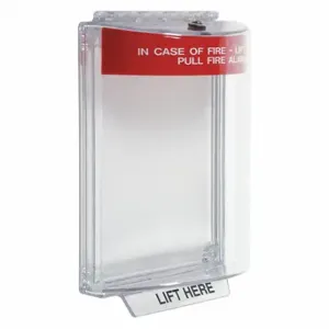 SAFETY TECHNOLOGY INTERNATIONAL STI-13020FR Universal Stopper Cover, Polycarbonate, Flush, Open, Clear/Red | CT9RML 34D123