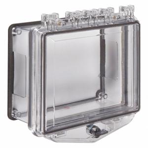 SAFETY TECHNOLOGY INTERNATIONAL STI-7511D Enclosure, Polycarbonate, Surface, Open, Clear, 4 Inch Dp, 5 3/4 Inch Ht | CT9RJW 34D197