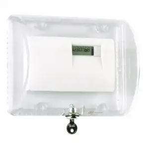 SAFETY TECHNOLOGY INTERNATIONAL STI-9110 Thermostat Protector, Polycarbonate, Flush, Open, Clear, 3 5/8 Inch Dp | CT9RMJ 34D251