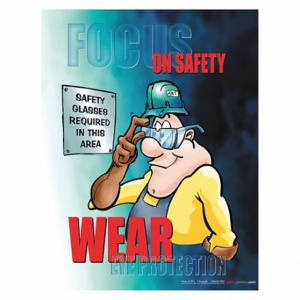 SAFETYPOSTER P1199 Safety Poster, 22 X 17 Inch Nominal Sign Size, English | CT9QZN 35LG29