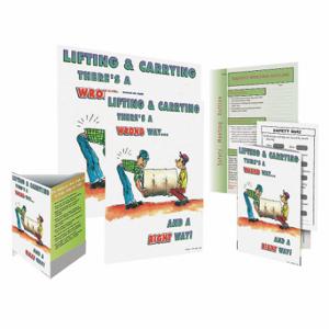 SAFETYPOSTER SW0016-SAFEKIT Safe System Kit, Lifting And Carrying ThereS A Wrong Way And A Right Way, English | CT9QYG 35LL50