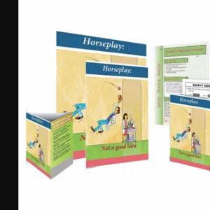 SAFETYPOSTER SW0027-SAFEKIT Safe System Kit, Horseplay, Not A Good Idea, English | CT9QYB 35LL20