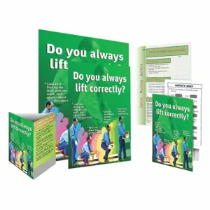 SAFETYPOSTER SW0126-SAFEKIT Safe System Kit, Do You Always Lift Correctly, English | CT9QXH 35LH04