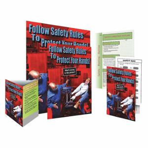 SAFETYPOSTER SW0154-SAFEKIT Safe System Kit, Follow Safety Rules To Protect Your Hands, English | CT9QYW 35LL46