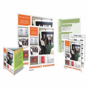 SAFETYPOSTER SW0229-SAFEKIT Safe System Kit, Inch Case Of Fire Know Your Nearest Exit, Emergency Evacuation | CT9QYE 35LL51