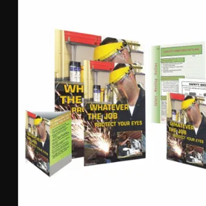 SAFETYPOSTER SW2011-SAFEKIT Safe System Kit, Whatever The Job Is Protect Your Eyes, English | CT9QYQ 35LL21