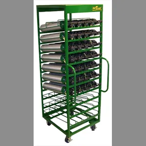 SAFTCART MDE-50HS Medical Cylinder Cart, Height 78 Inch, Width 27 Inch | CE2HBV