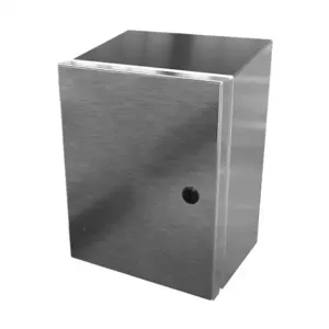 SAGINAW SCE-10086ELJSSST Enclosure, Slope Top, 10 x 8 x 6 Inch Size, Wall Mount, 304 Stainless Steel | CV6QCQ