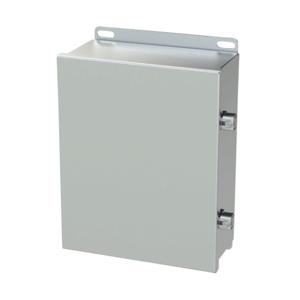 SAGINAW SCE-1008CHNFSS Enclosure, 10 x 8 x 4 Inch Size, Wall Mount, 304 Stainless Steel, #4 Brush Finish | CV6QCX