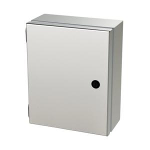 SAGINAW SCE-1008ELJSS6 Enclosure, 10 x 8 x 4 Inch Size, Wall Mount, 316L Stainless Steel, #4 Brush Finish | CV6QDD