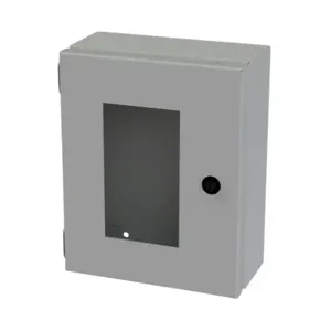 SAGINAW SCE-1008ELJW Enclosure, 10 x 8 x 4 Inch Size, Wall Mount, Carbon Steel, Ansi 61 Gray | CV6QDF