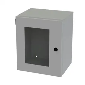 SAGINAW SCE-12108ELJW Enclosure, 12 x 10 x 8 Inch Size, Wall Mount, Carbon Steel, Ansi 61 Gray | CV6QEL