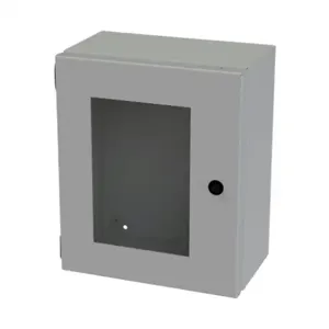 SAGINAW SCE-1210ELJW Enclosure, 12 x 10 x 6 Inch Size, Wall Mount, Carbon Steel, Ansi 61 Gray | CV6QEX