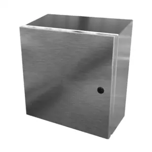 SAGINAW SCE-1212ELJSSST Enclosure, Slope Top, 12 x 12 x 6 Inch Size, Wall Mount, 304 Stainless Steel | CV6QFJ