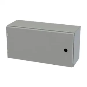 SAGINAW SCE-12EL2408LP Enclosure, 12 x 24 x 8 Inch Size, Wall Mount, Carbon Steel, Ansi 61 Gray | CV6QFV