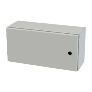 SAGINAW SCE-12EL2408LPLG Enclosure, 12 x 24 x 8 Inch Size, Wall Mount, Carbon Steel, Ral 7035 Light Gray | CV6QFW