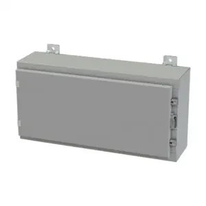 SAGINAW SCE-12H2406LP Enclosure, 12 x 24 x 6 Inch Size, Wall Mount, Carbon Steel, Ansi 61 Gray | CV6QFX