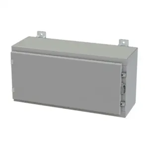 SAGINAW SCE-12H2408LP Enclosure, 12 x 24 x 8 Inch Size, Wall Mount, Carbon Steel, Ansi 61 Gray | CV6QFY