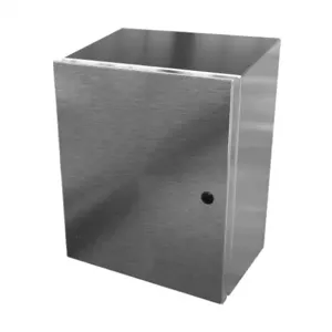 SAGINAW SCE-14128ELJSSST Enclosure, Slope Top, 14 x 12 x 8 Inch Size, Wall Mount, 304 Stainless Steel | CV6QHA