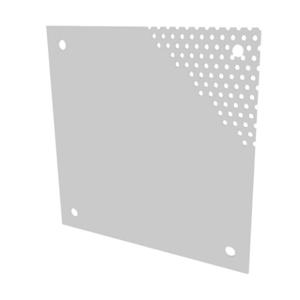 SAGINAW SCE-14N12MPP Subpanel, Perforated, Carbon Steel, White, Powder Coat Finish | CV6WXB