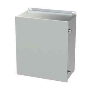 SAGINAW SCE-16148CHNFSS6 Enclosure, 16 x 14 x 8 Inch Size, Wall Mount, 316L Stainless Steel, #4 Brush Finish | CV6QHU