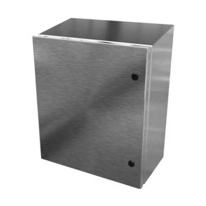 SAGINAW SCE-16148ELJSSST Enclosure, Slope Top, 16 x 14 x 8 Inch Size, Wall Mount, 304 Stainless Steel | CV6QHZ