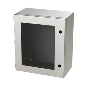 SAGINAW SCE-16148ELJWSS6 Enclosure, 16 x 14 x 8 Inch Size, Wall Mount, 316L Stainless Steel, #4 Brush Finish | CV6QJC