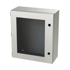 SAGINAW SCE-1614ELJWSS6 Enclosure, 16 x 14 x 6 Inch Size, Wall Mount, 316L Stainless Steel, #4 Brush Finish | CV6QJP