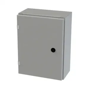 SAGINAW SCE-16EL1206LP Enclosure, 16 x 12 x 6 Inch Size, Wall Mount, Carbon Steel, Ansi 61 Gray | CV6QJR