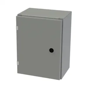 SAGINAW SCE-16EL1208LP Enclosure, 16 x 12 x 8 Inch Size, Wall Mount, Carbon Steel, Ansi 61 Gray | CV6QJW