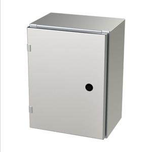 SAGINAW SCE-16EL1208SS6LP Enclosure, 16 x 12 x 8 Inch Size, Wall Mount, 316L Stainless Steel, #4 Brush Finish | CV6QJY