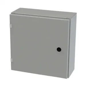 SAGINAW SCE-16EL1606LP Enclosure, 16 x 16 x 6 Inch Size, Wall Mount, Carbon Steel, Ansi 61 Gray | CV6QKD