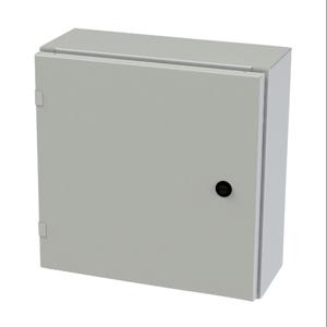 SAGINAW SCE-16EL1606LPLG Enclosure, 16 x 16 x 6 Inch Size, Wall Mount, Carbon Steel, Ral 7035 Light Gray | CV6QKE