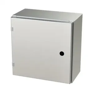 SAGINAW SCE-16EL1608SS6LP Enclosure, 16 x 16 x 8 Inch Size, Wall Mount, 316L Stainless Steel, #4 Brush Finish | CV6QKK