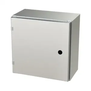 SAGINAW SCE-16EL1608SSLP Enclosure, 16 x 16 x 8 Inch Size, Wall Mount, 304 Stainless Steel, #4 Brush Finish | CV6QKL