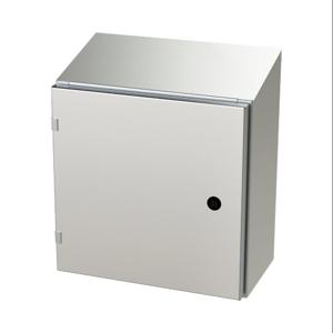 SAGINAW SCE-16EL1608SSST Enclosure, Slope Top, 16 x 16 x 8 Inch Size, Wall Mount, 304 Stainless Steel | CV6QKM