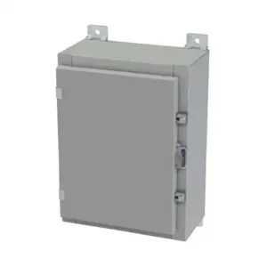 SAGINAW SCE-16H1206LP Enclosure, 16 x 12 x 6 Inch Size, Wall Mount, Carbon Steel, Ansi 61 Gray | CV6QKV