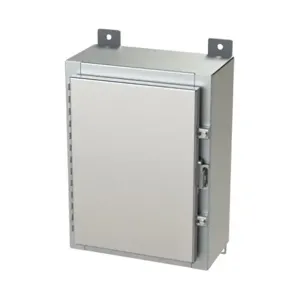 SAGINAW SCE-16H1206SSLP Enclosure, 16 x 12 x 6 Inch Size, Wall Mount, 304 Stainless Steel, #4 Brush Finish | CV6QKX