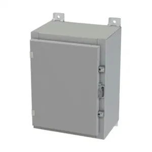 SAGINAW SCE-16H1208LP Enclosure, 16 x 12 x 8 Inch Size, Wall Mount, Carbon Steel, Ansi 61 Gray | CV6QKY