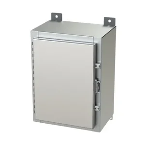 SAGINAW SCE-16H1208SS6LP Enclosure, 16 x 12 x 8 Inch Size, Wall Mount, 316L Stainless Steel, #4 Brush Finish | CV6QKZ