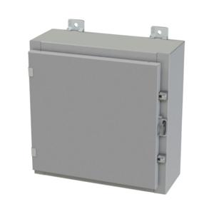 SAGINAW SCE-16H1606LP Enclosure, 16 x 16 x 6 Inch Size, Wall Mount, Carbon Steel, Ansi 61 Gray | CV6QLC